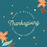 Thanksgiving Leaves Instagram Post Design