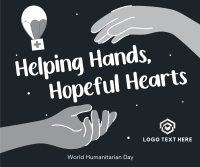 Helping Hands Humanitarian Day Facebook Post Design