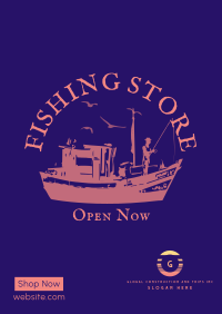 Fishing Store Poster Design