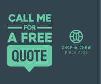 Call For A Quote Facebook post Image Preview
