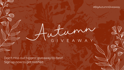 Leafy Autumn Grunge Facebook event cover Image Preview