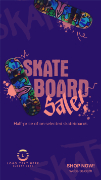 Streetstyle Skateboard Sale TikTok Video Design