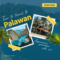 Palawan Paradise Travel Instagram Post Design