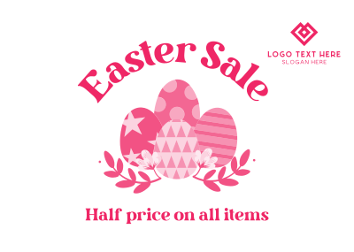 Easter Egg Hunt Sale Postcard Image Preview