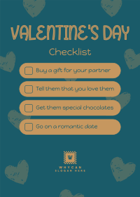 Valentine's Checklist Poster Image Preview