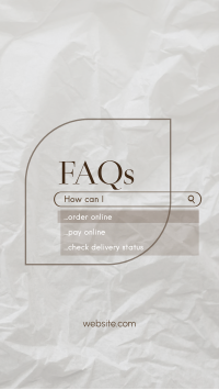 FAQ Paper Facebook Story Design