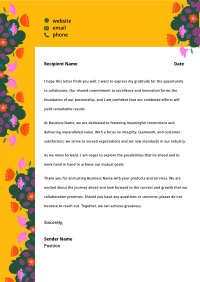 Everything Floral and Leaves Letterhead Design