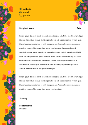 Everything Floral and Leaves Letterhead Image Preview