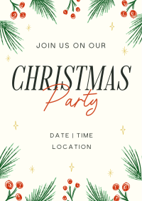 Artsy Christmas Party Flyer Design