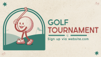 Retro Golf Tournament Facebook event cover Image Preview