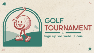 Retro Golf Tournament Facebook event cover Image Preview