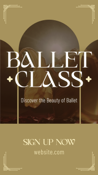 Sophisticated Ballet Lessons Facebook Story Design