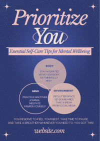 Minimalist Self-Care Tips Poster Image Preview