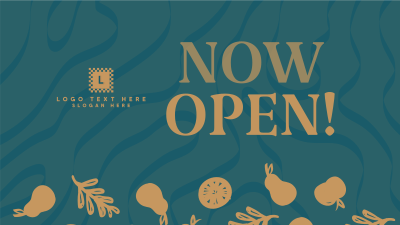 Now Open Vegan Restaurant Facebook event cover Image Preview