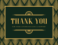 Deco Chic Engagement Thank You Card Design
