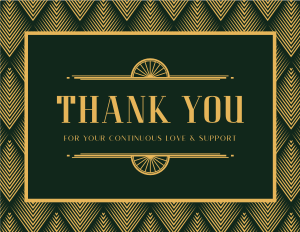 Deco Chic Engagement Thank You Card Image Preview