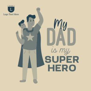 Superhero Dad Instagram post