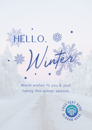 Minimalist Winter Greeting Flyer Image Preview