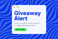 Giveaway Notification Pinterest board cover Image Preview