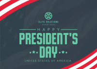 Presidents Day USA Postcard Image Preview