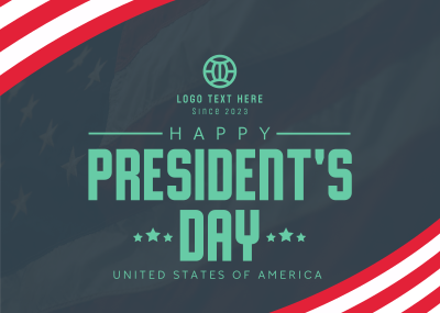 Presidents Day USA Postcard Image Preview