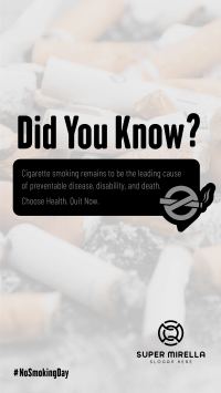 Cigarette Facts Facebook Story Design
