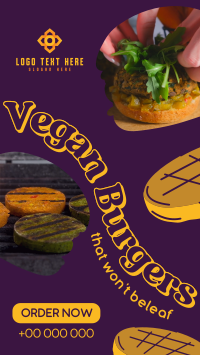 Vegan Burgers TikTok video Image Preview