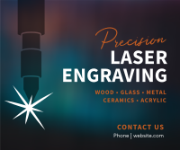 Precision Laser Engraving Facebook Post Design