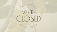 Rustic Closed Restaurant Video Image Preview