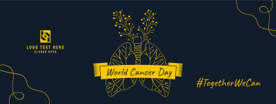 World Cancer Day Lungs Illustration Facebook cover Image Preview