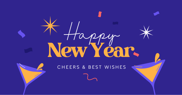 Cheers to the New Year Facebook Ad Design