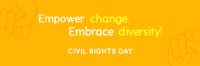 Empowering Civil Rights Day Twitter Header Image Preview