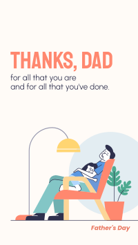 Daddy and Daughter Sleeping Facebook Story Design