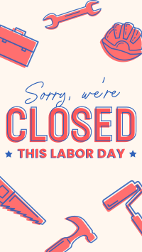 Closed for Labor Day Instagram Story Design