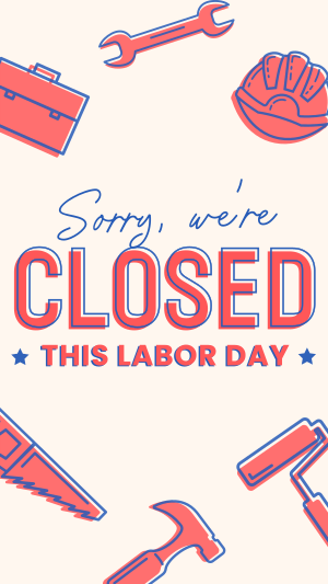 Closed for Labor Day Instagram story Image Preview