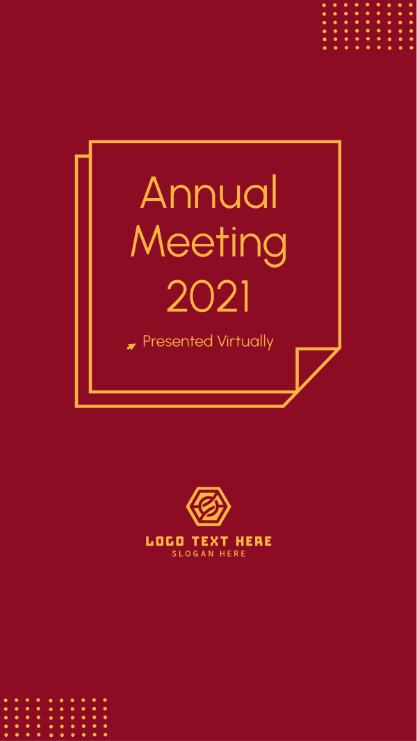 Annual Meeting 2021 Instagram Story Design Image Preview
