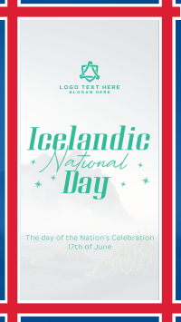 Textured Icelandic National Day Instagram reel Image Preview