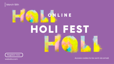Holi Fest Facebook event cover Image Preview
