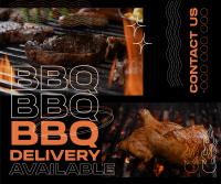 Unique BBQ Delivery Facebook Post Design