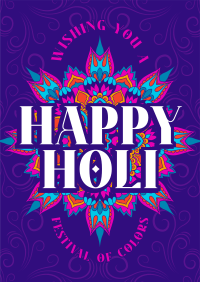 Holi Greeting Flourishes Poster Image Preview
