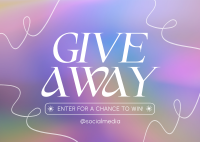 Minimalist Gradient Giveaway Postcard Image Preview