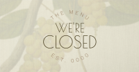 Rustic Closed Restaurant Facebook ad Image Preview