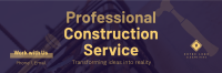 Construction Specialist Twitter Header Design