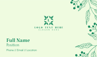 Ornamental Leaves Business Card Design