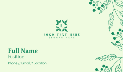 Ornamental Leaves Business Card Image Preview
