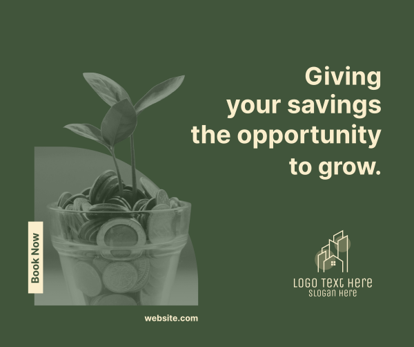 Grow Your Savings Facebook Post Design Image Preview