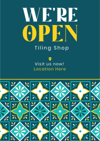 Tiling Shop Opening Poster Image Preview