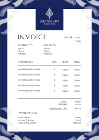 Scattered Brush Strokes Invoice Image Preview