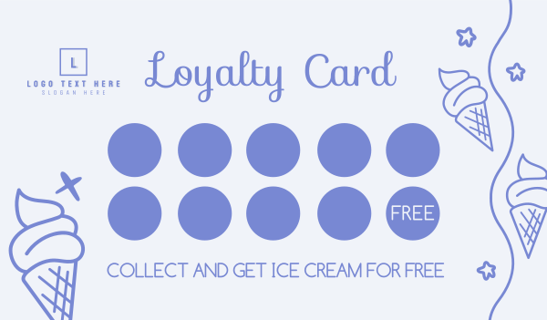 Ice Cream Loyalty Card Business Card Design Image Preview