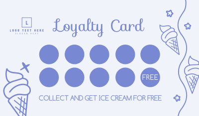 Ice Cream Loyalty Card Business Card Image Preview